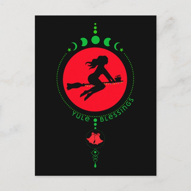 Weihnachten Segen, Hexenmond Postkarte (Vorderseite)