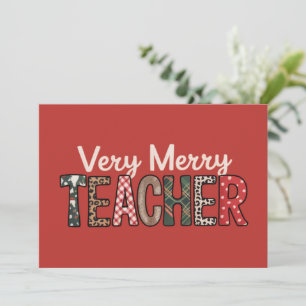 Weihnachten Sehr frohe Lehrerin Leopard Tree