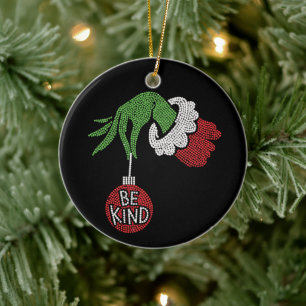 Weihnachten Sei Freundlich Jingle Ball Rhinestone Keramik Ornament