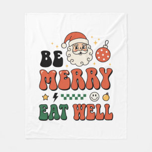 Weihnachten Sei Fröhlich Iss Gut Santa Design Fleecedecke