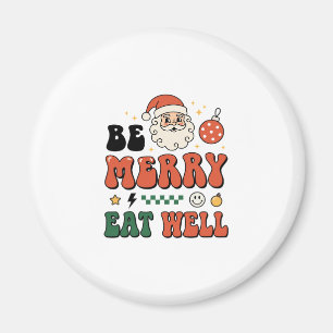 Weihnachten Sei Fröhlich Iss Gut Santa Design Magnet