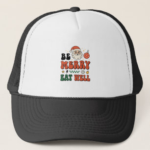 Weihnachten Sei Fröhlich Iss Gut Santa Design Truckerkappe