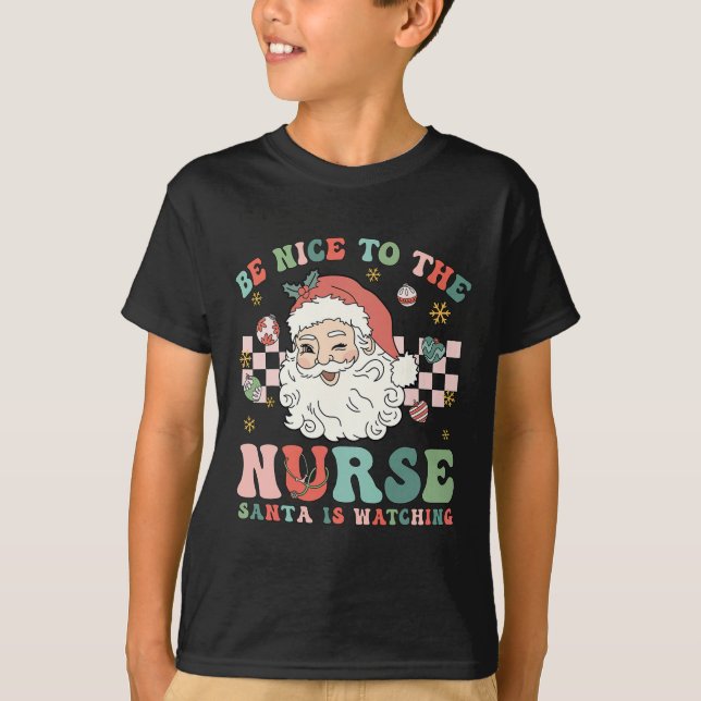 Weihnachten sei nett zum Krankenpfleger, den der W T-Shirt (Vorderseite)