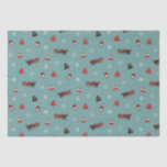 Weihnachten Seidenpapier<br><div class="desc">Weihnachtsdesign mit Gnomen,  Weihnachtsmann und Schlitten</div>