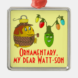 Weihnachten Sherlocks Holmes Silbernes Ornament