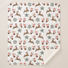 Weihnachten, Sherpa-Decke, Urlaub, Rentiere Sherpadecke