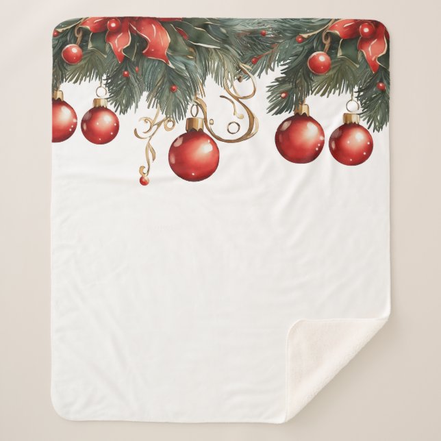 Weihnachten Sherpadecke (Vorderseite)