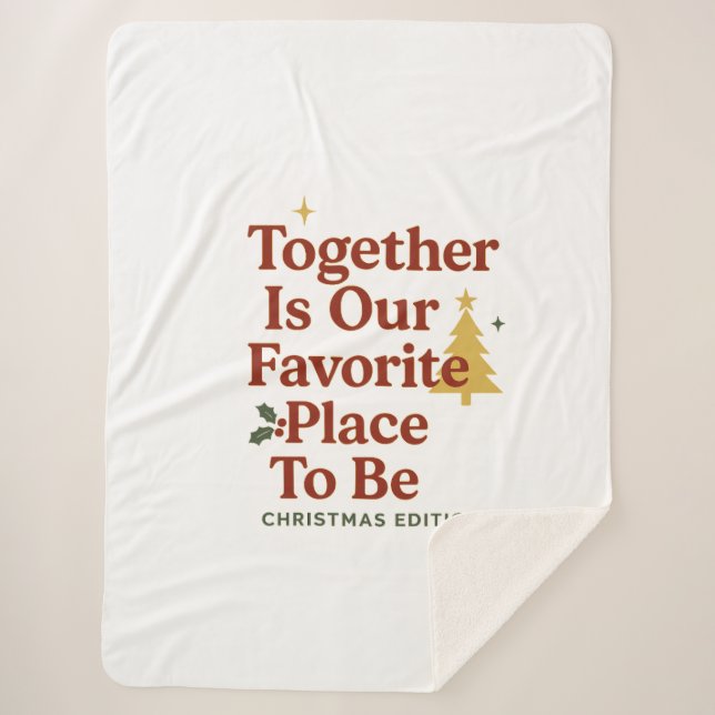 Weihnachten Sherpadecke (Vorderseite)