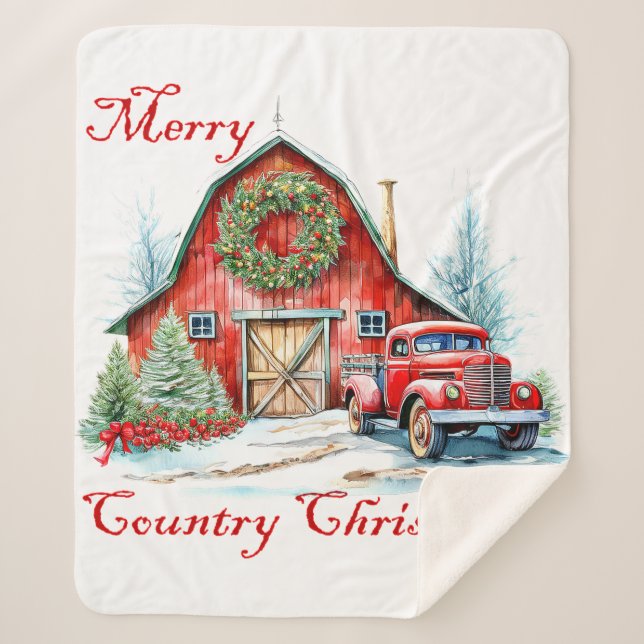 Weihnachten Sherpadecke (Vorderseite)