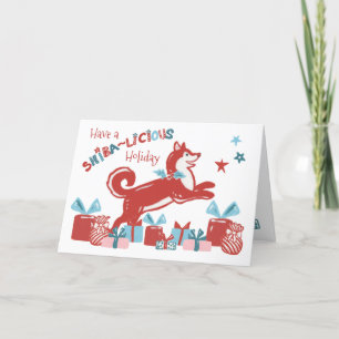 Weihnachten Shiba Inu Hund Urlaub Freude Modern Re