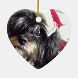 Weihnachten Shih Poo Keramikornament