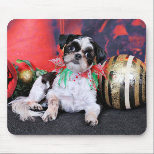 Weihnachten - Shih Tzu - Chin Ching Mousepad