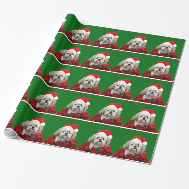 Weihnachten Shih Tzu Geschenkpapier (Ungerollt)