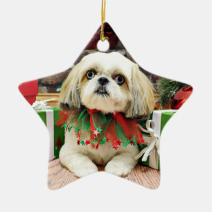 Weihnachten - Shih Tzu - Sophie Keramik Ornament