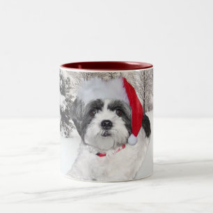 Weihnachten Shih Tzu Zweifarbige Tasse