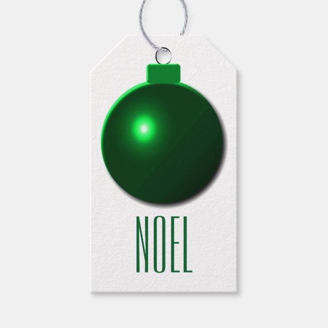 "Weihnachten" Shiny Green Christmas Ball Ornament Geschenkanhänger (Vorderseite)