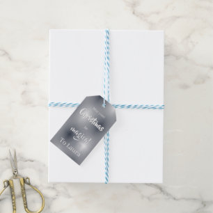 Weihnachten Silber Minimalistisches individuelles  Geschenkanhänger