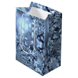 Weihnachten Silvery Blue Snowflake Mittlere Geschenktüte