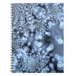 Weihnachten Silvery Blue Snowflake Notizblock