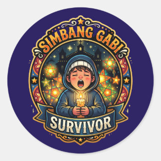 Weihnachten Simbang Gabi Survivor Dawn Mass Aufkle Runder Aufkleber