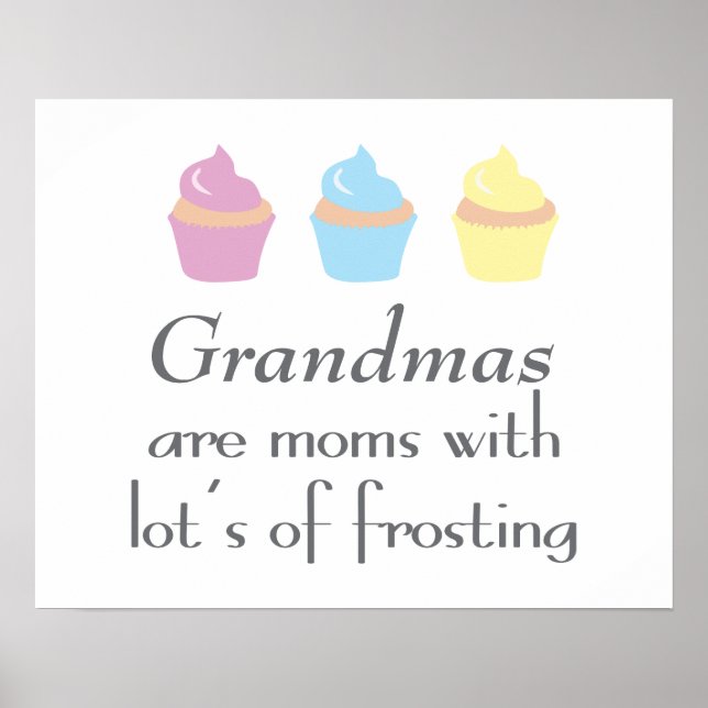 Weihnachten sind Mamas mit viel Zuckerguss Poster (Vorne)
