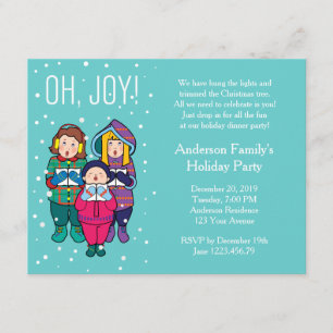 Weihnachten singt Winter-Party Einladung