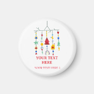 Weihnachten Skandinavien Minimalistisch Einfacher Magnet