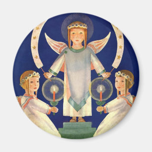 Weihnachten, Skandinavien Santa Lucia Engel Magnet
