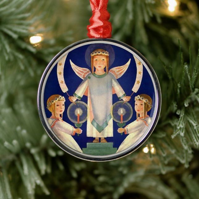 Weihnachten, Skandinavien Santa Lucia Engel Ornament Aus Metall (Baum)