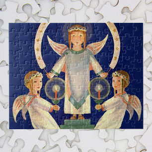 Weihnachten, Skandinavien Santa Lucia Engel Puzzle