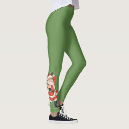Weihnachten, Skaten Santa Claus w Mistletoe Leggings