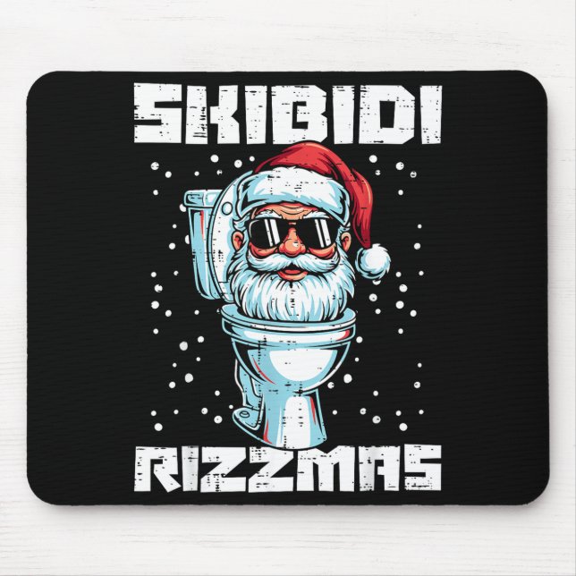 Weihnachten Skibidi Rizzmas Toilette Xmas Meme Kin Mousepad (Vorne)