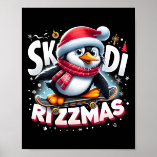 Weihnachten Skibidi Rizzmas Weihnachten Coole Ping Poster