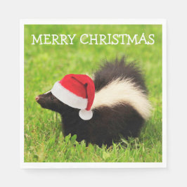 Weihnachten Skunk Holiday Serviette