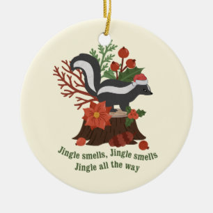 Weihnachten Skunk Pun: Jingle Riechen Keramik Ornament
