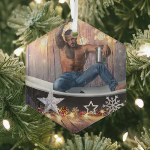 Weihnachten SlipperyJoe Silber goldene Sterne feuc Ornament Aus Glas