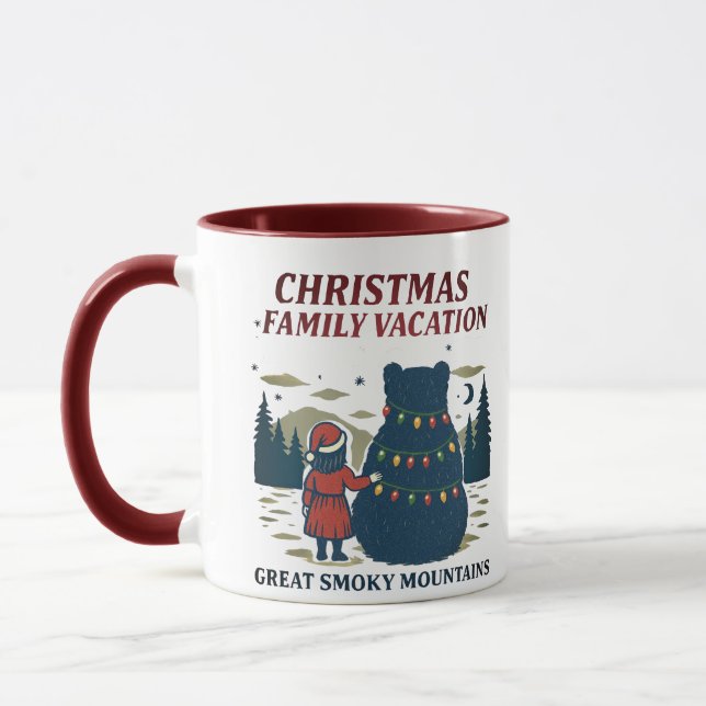 Weihnachten - Smoky Mountains Nationalpark Urlaub Tasse (Links)