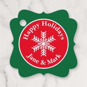 Weihnachten Snowflake l Happy Holidays Geschenkanhänger