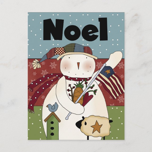 Weihnachten Snowman Card (Vorderseite)