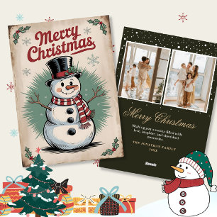 Weihnachten Snowman Foto Weihnachtskarten