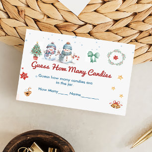 Weihnachten Snowman rät, wie viele Kanonen Begleitkarte