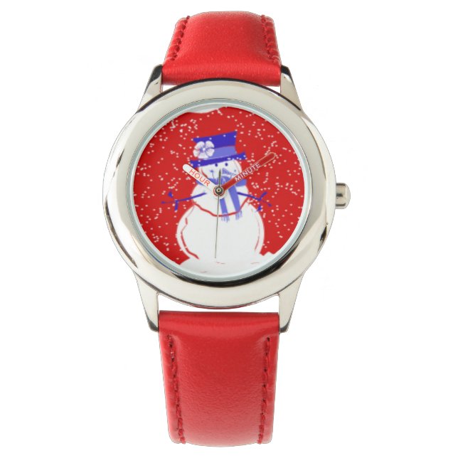 Weihnachten Snowman Watch - Einzigartige Geschenke Armbanduhr (Vorderseite)