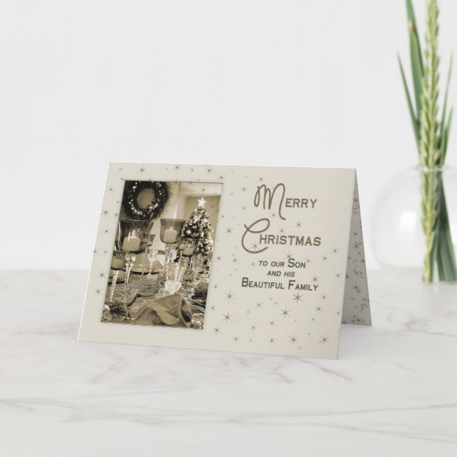 WEIHNACHTEN - Sohn u. Familie - SCHÖN EINZIGARTIG (Vorderseite)