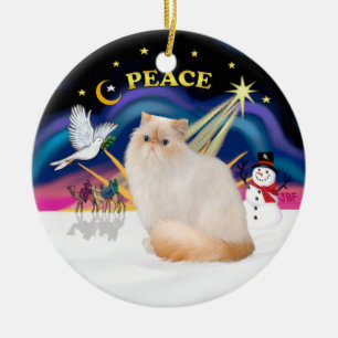 Weihnachten Sonnenaufgang - Himalaya Katze (Flammp Keramik Ornament