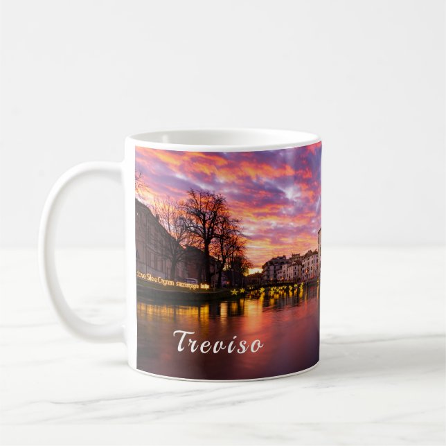 Weihnachten Sonnenuntergang in Treviso Kaffeetasse (Links)