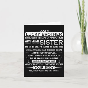 Weihnachten Spaß für Bruder von Schwester Ich bin Karte