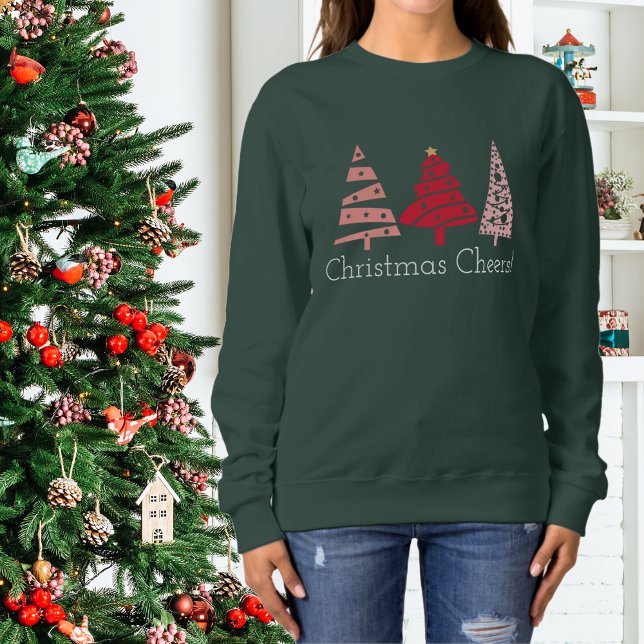 Weihnachten Spaß Pink Xmas Bäume Sweatshirt (Von Creator hochgeladen)