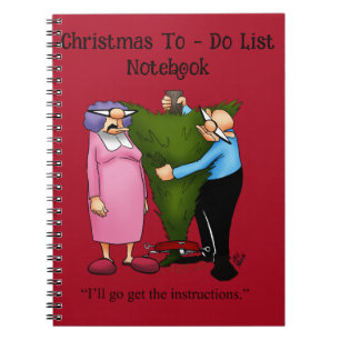 Weihnachten Spaß To - Do Notebook Geschenk Notizblock