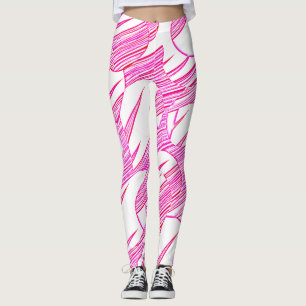 Weihnachten Special Rosa weiß "Ratti_Creative_Arts Leggings
