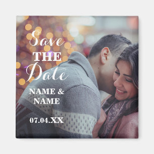 Weihnachten speichern Sie das Date Magnet Couple's